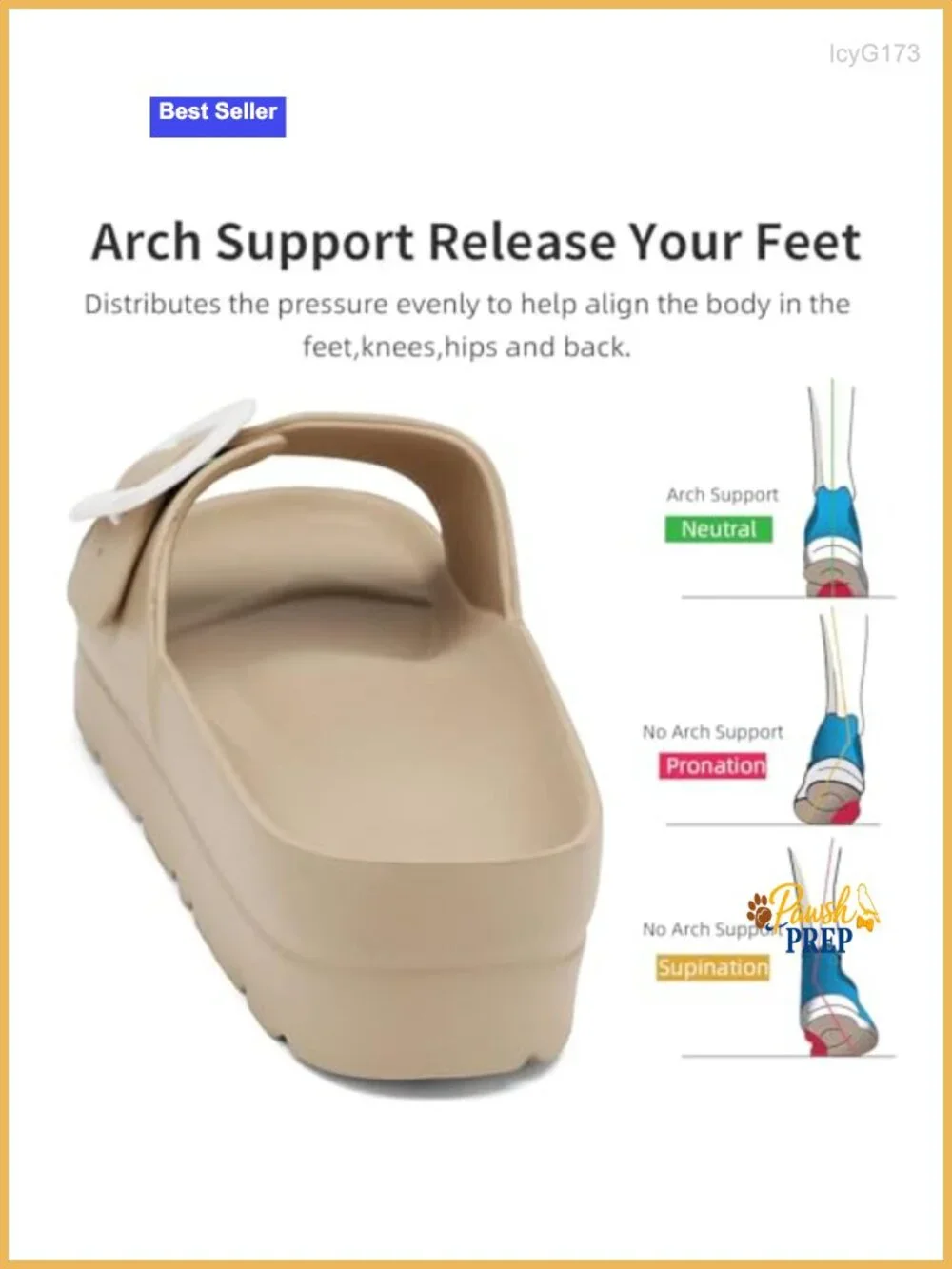 Adjustable Double Buckle Platform Sandals with Arch Support